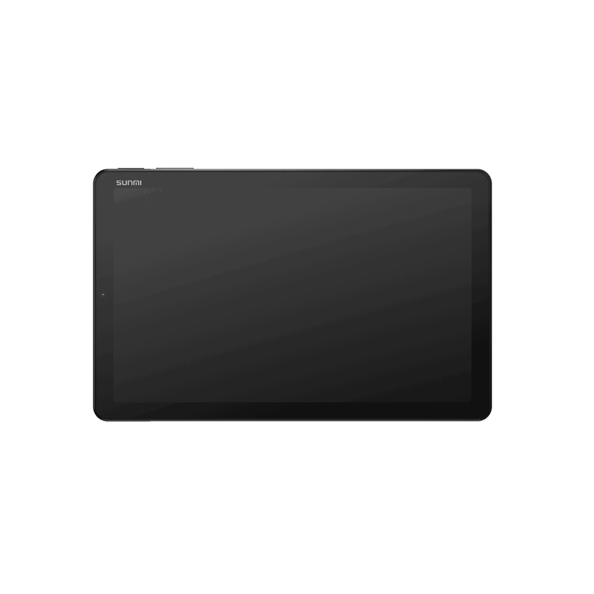 SUNMI CPad 8.7 POS tablet with 8GB RAM and 128GB storage, touchscreen display, black frame, side view
