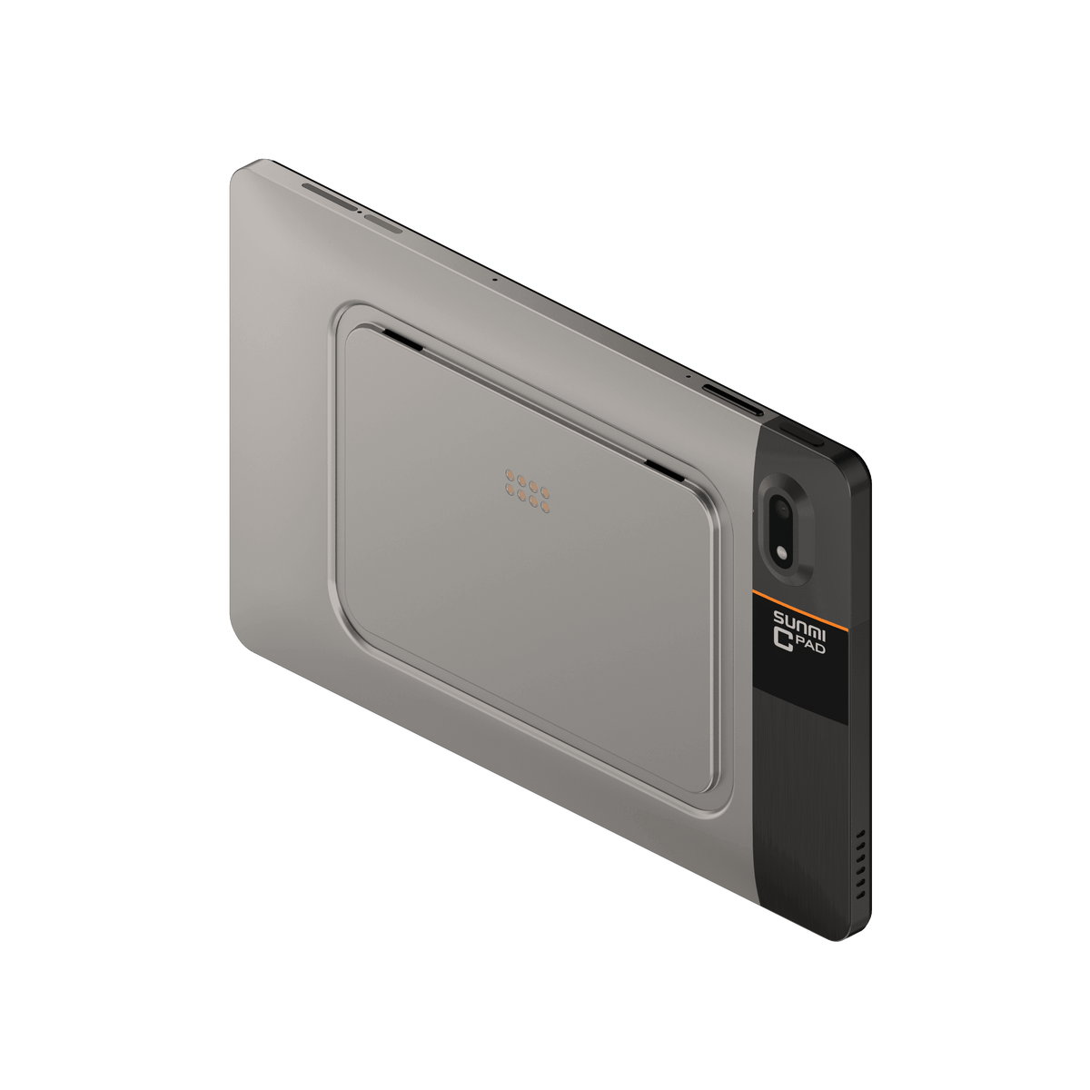 SUNMI CPad 8.7 tablet with display turned on, showing user interface, touchscreen, electronics