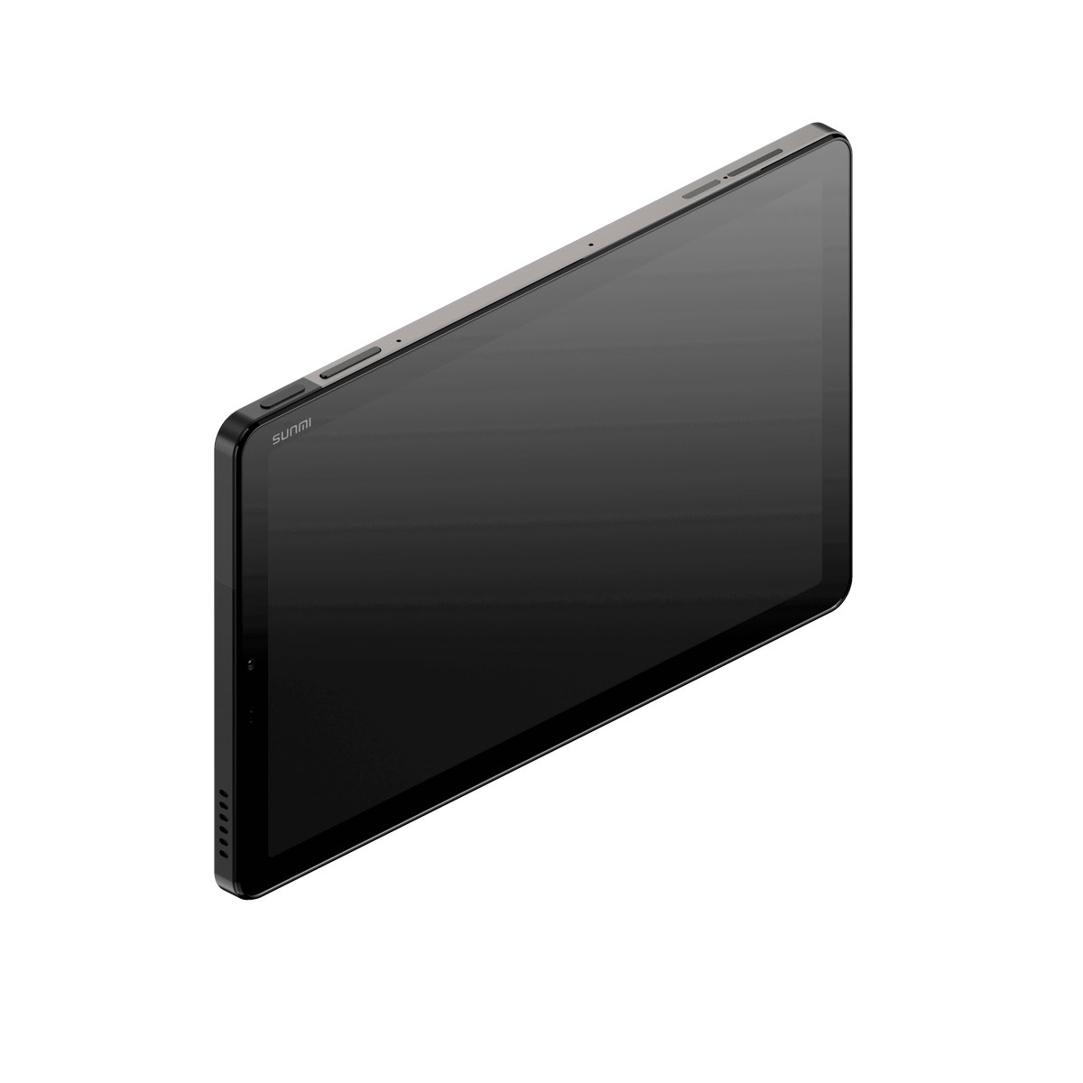 Rear view of SUNMI CPad 8.7 tablet highlighting camera, branding, and metallic finish, electronics
