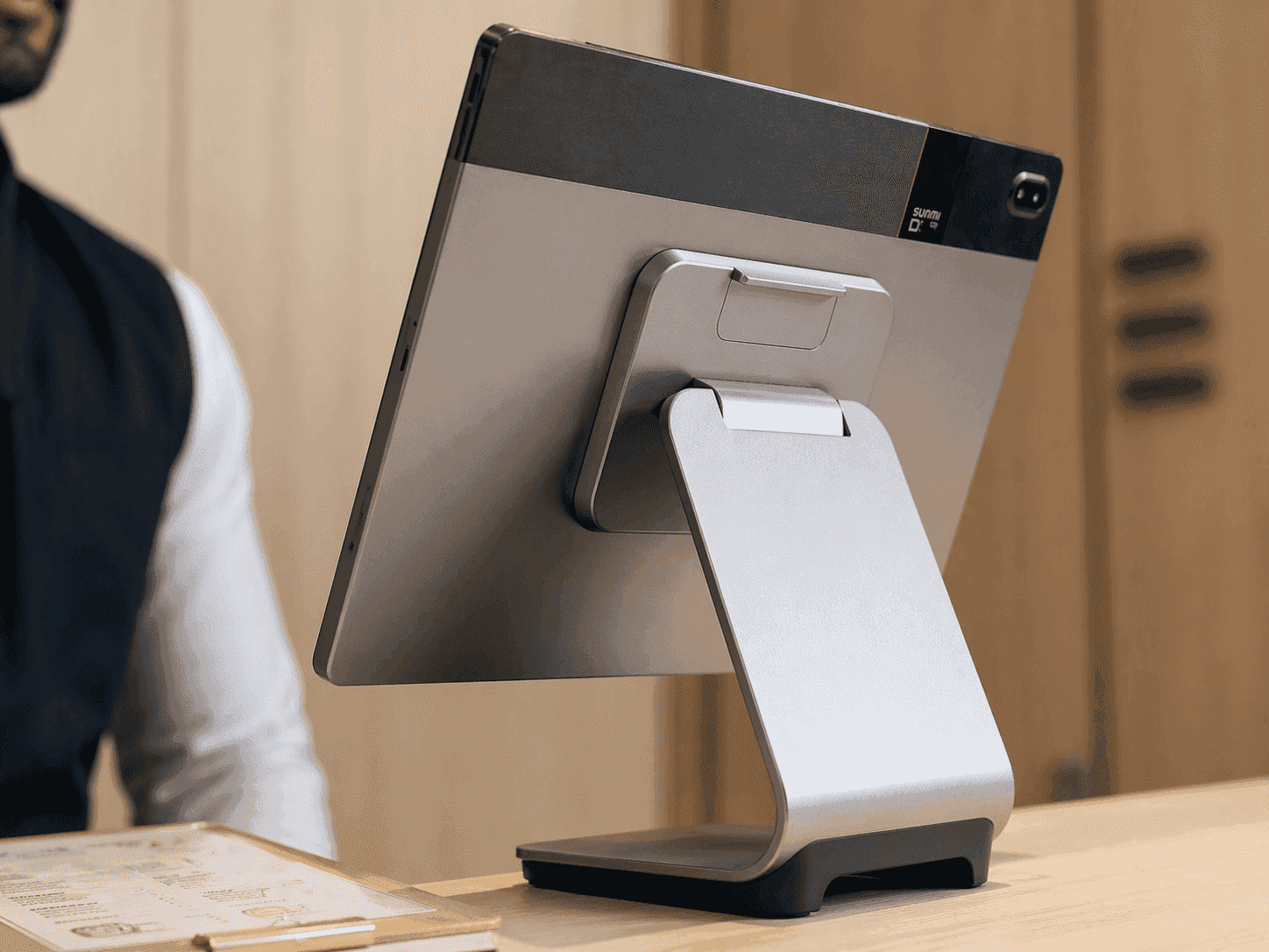 SUNMI CPad desktop stand with adjustable mount for POS devices