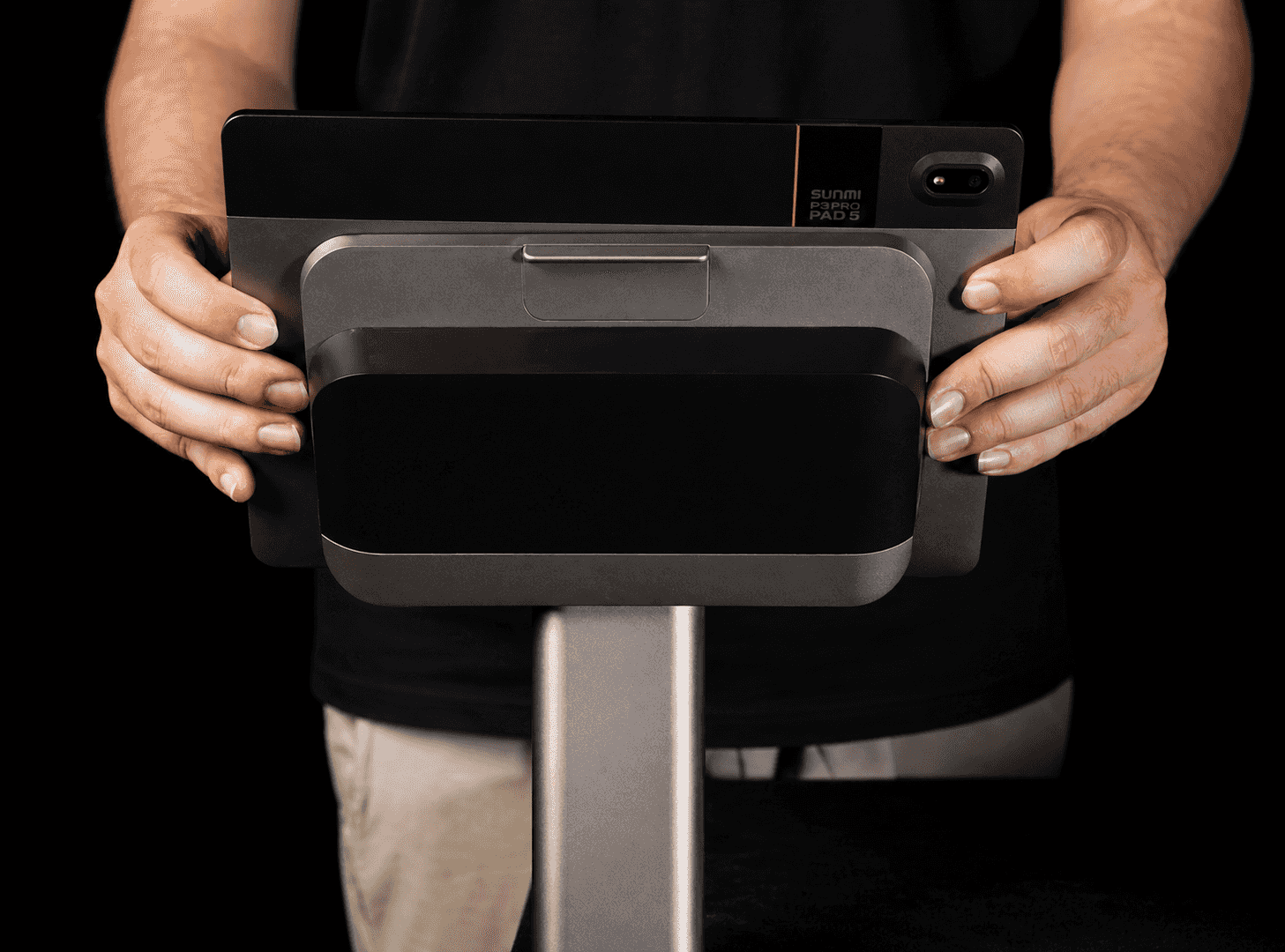 SUNMI CPad Table - Side Fixed High Stand | Elevated POS Stand, Stable Mount for SUNMI CPad Devices - All - Star Terminals