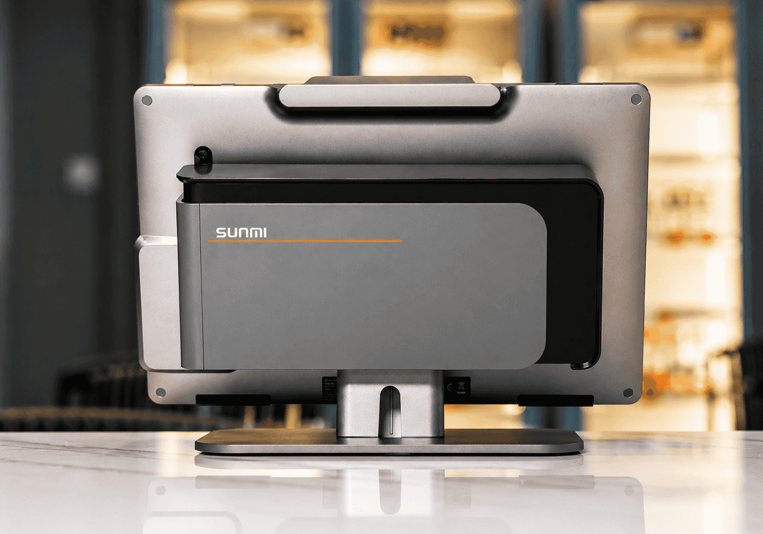 SUNMI CPad Table - Side Fixed Low Stand | Low - Profile POS Stand, Stable Mount for SUNMI CPad Devices - All - Star Terminals