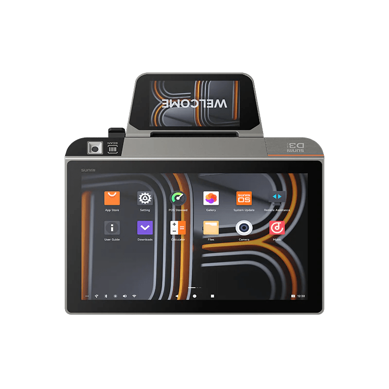 SUNMI D3 Mini compact POS system with touchscreen and thermal printer