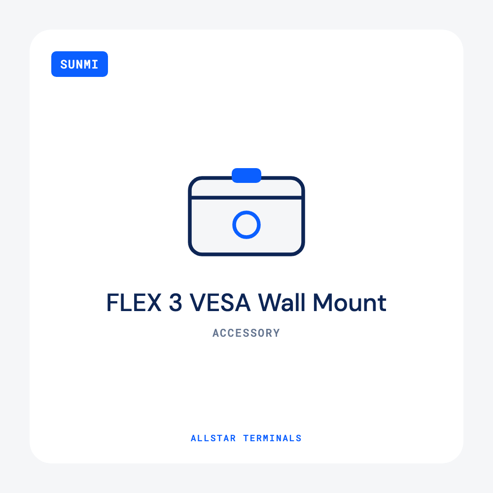 SUNMI FLEX 3 VESA Wall Mount - Allstar Terminals