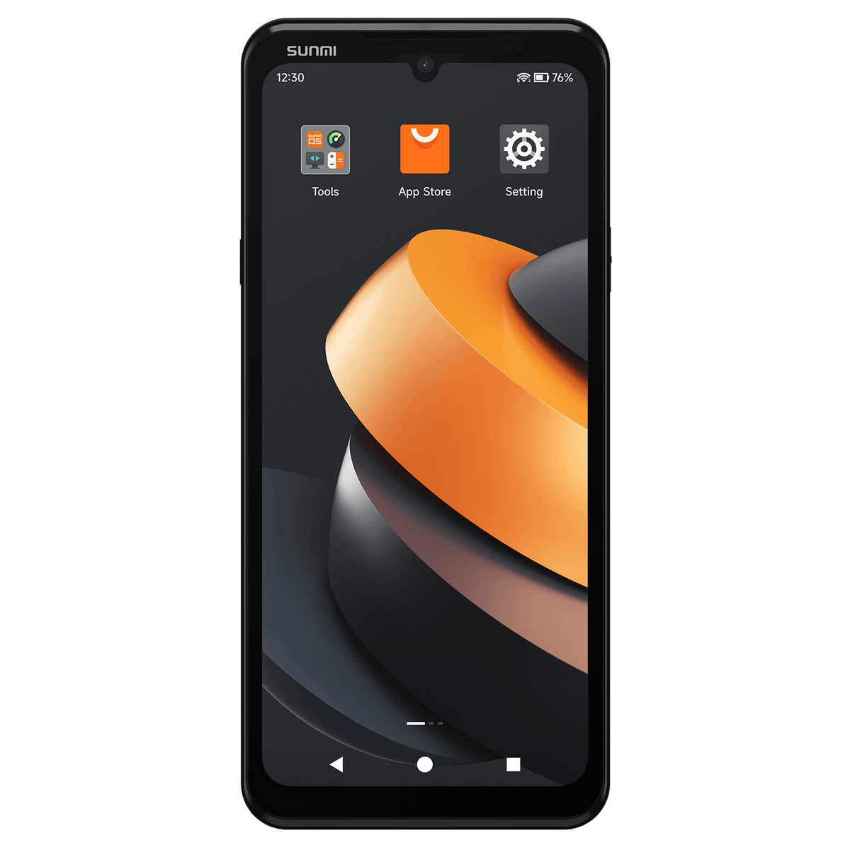 Smartphone with touchscreen display and app icons