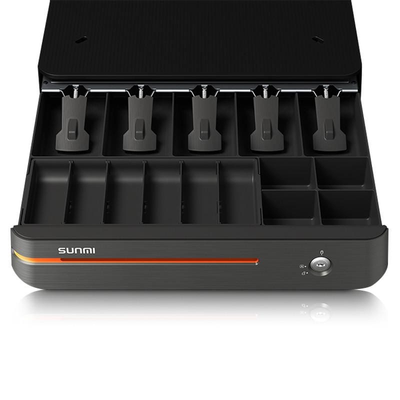 SUNMI Max Cash Drawer – RJ12 ABS 5-Bill 10-Coin Retail Checkout - All-Star Terminals