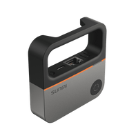 SUNMI MINI AP POS device with black handle and detailed labeling on the side