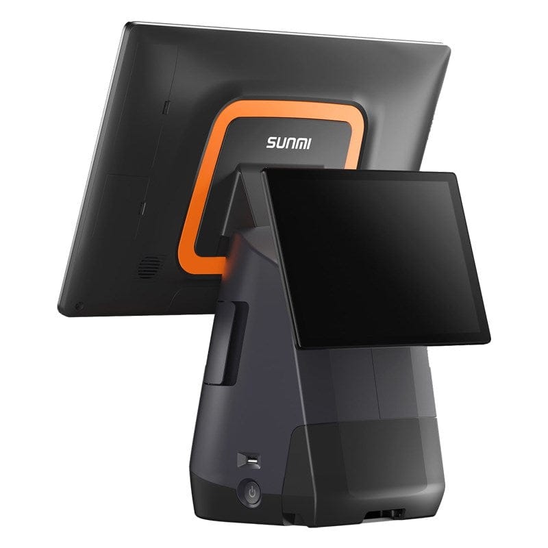 SUNMI T2s POS terminal with touchscreen and rear display