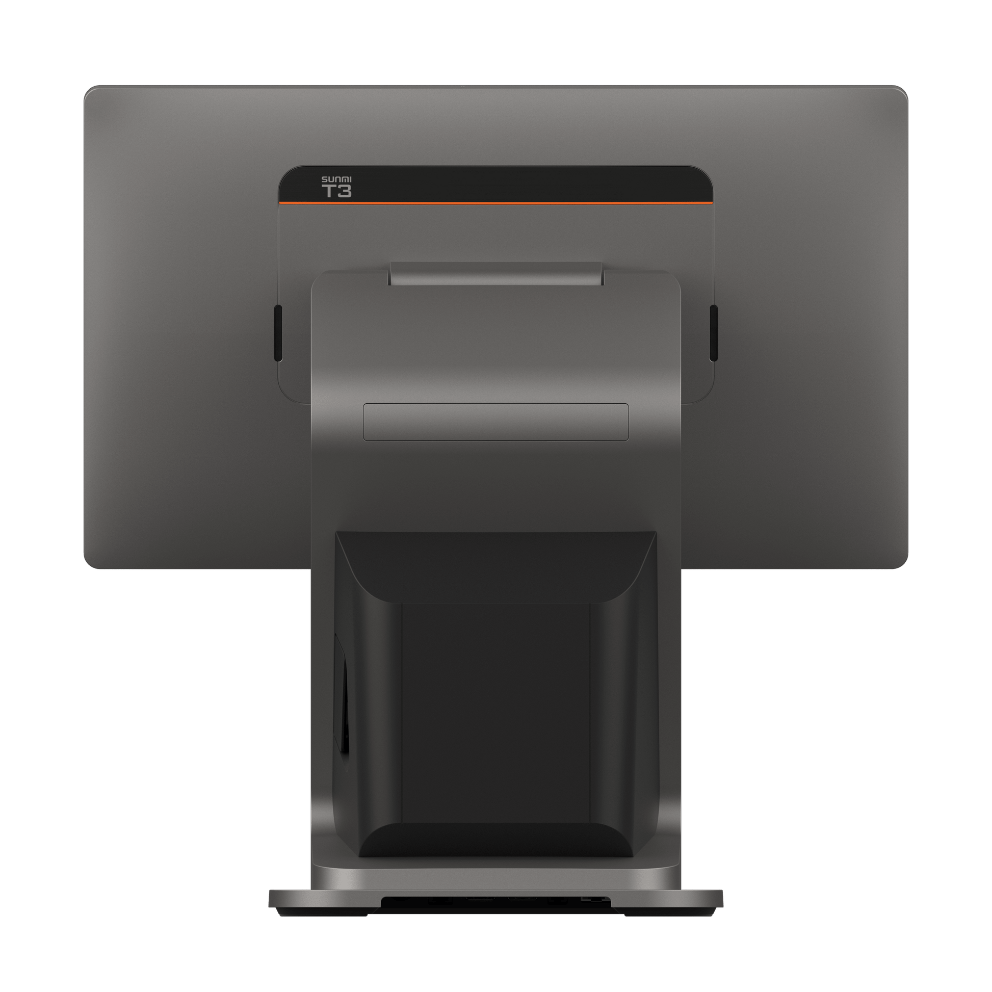 Rear view of SUNMI T3 80MM POS terminal showing side ports and sleek design