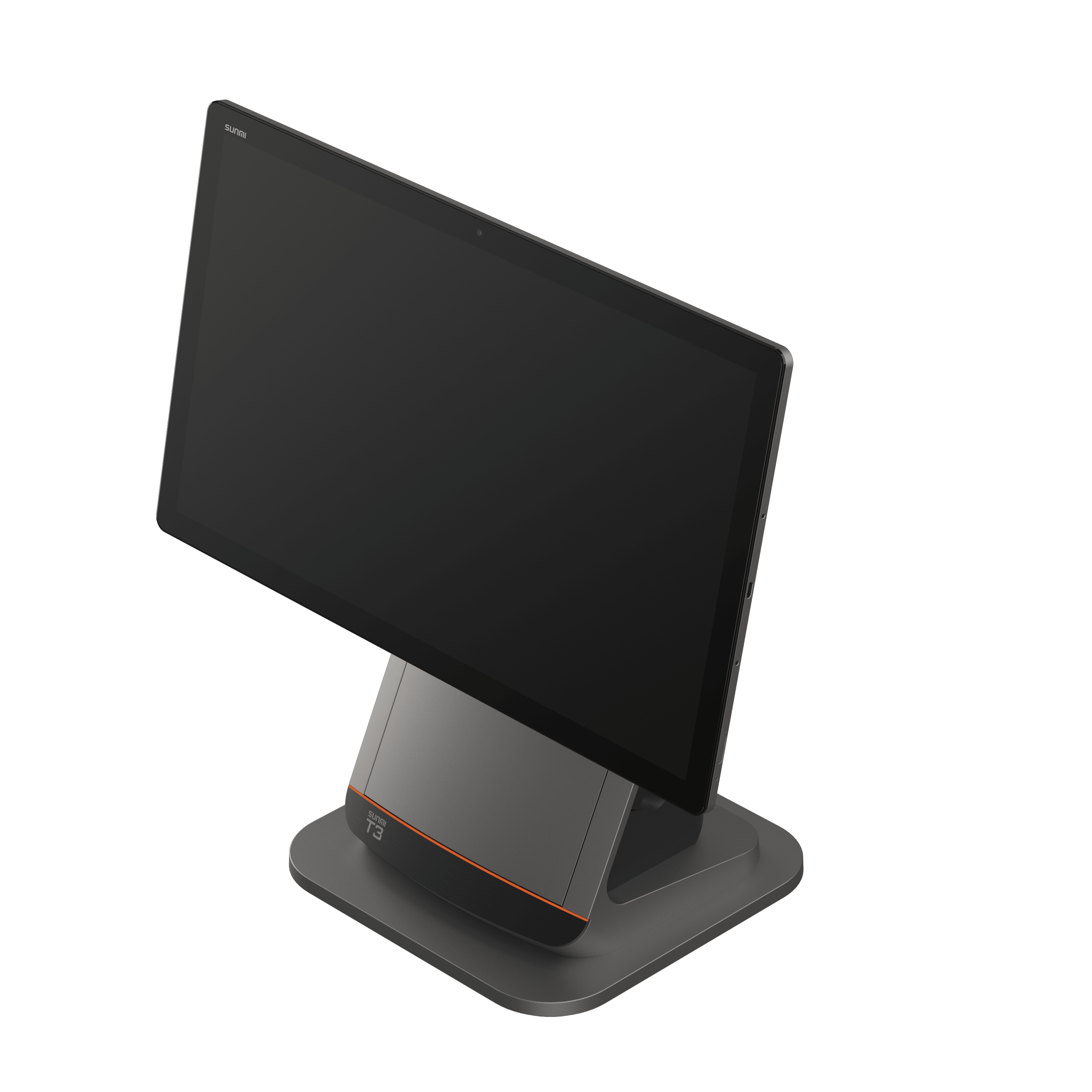 Rear view of SUNMI T3 80MM POS terminal showing screen and connectivity ports