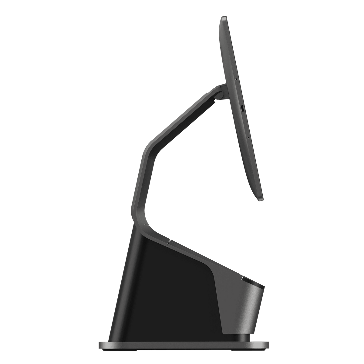 Close-up of SUNMI T3 PRO MAX POS terminal stand and adjustable angle