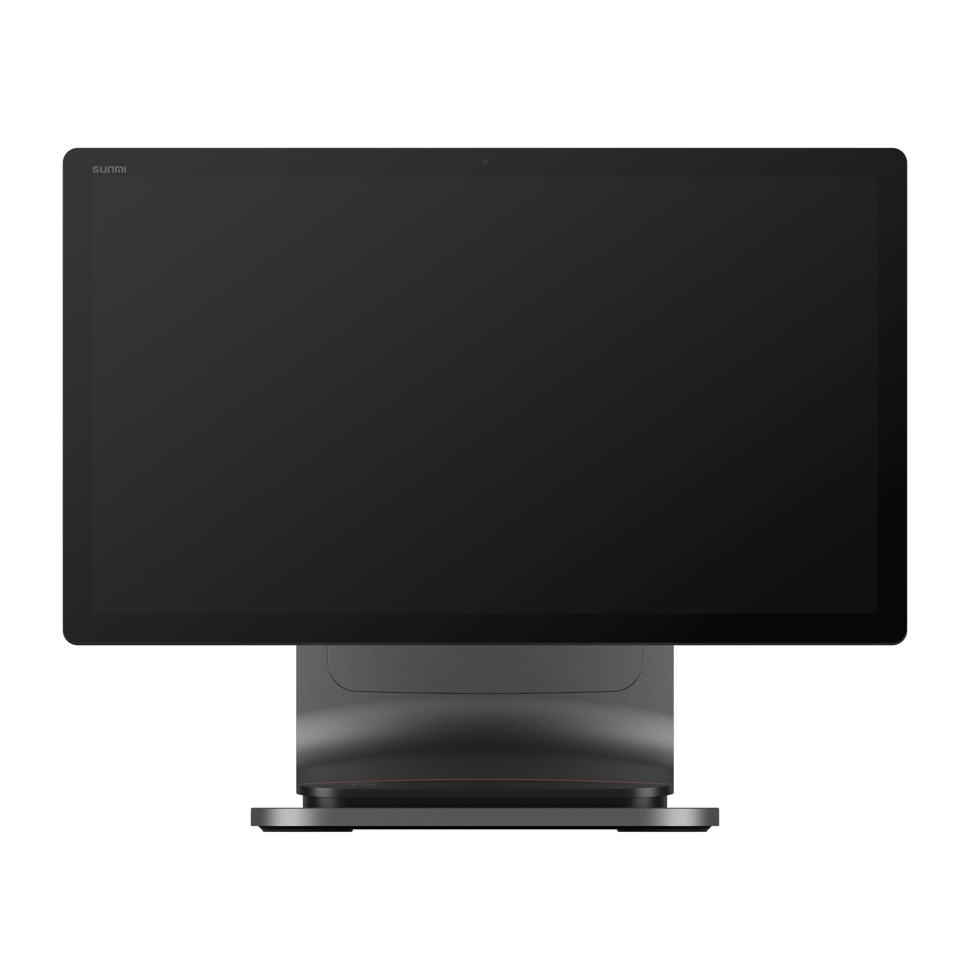 Close-up of SUNMI T3 Pro POS terminal showing side view with ports and slim profile