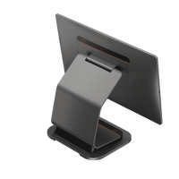 SUNMI T3 Pro Super POS terminal with 15.6-inch FHD display, sleek gray design, dual OS, NFC, WiFi, on countertop