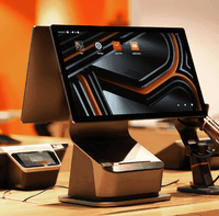 Modern touchscreen POS terminal with adjustable stand