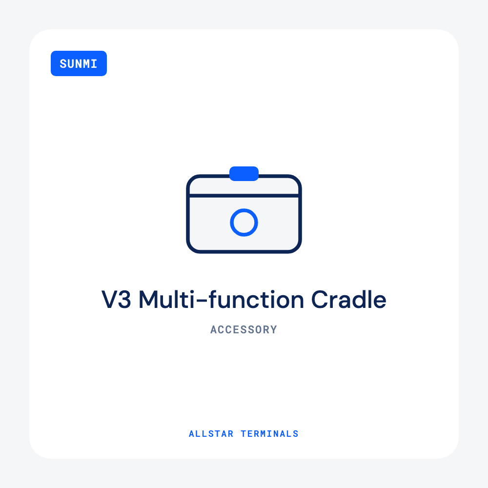 SUNMI V3 Multi-function Cradle | USB-C and USB-A - Allstar Terminals