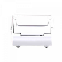 Compact white cash register with keypad and display