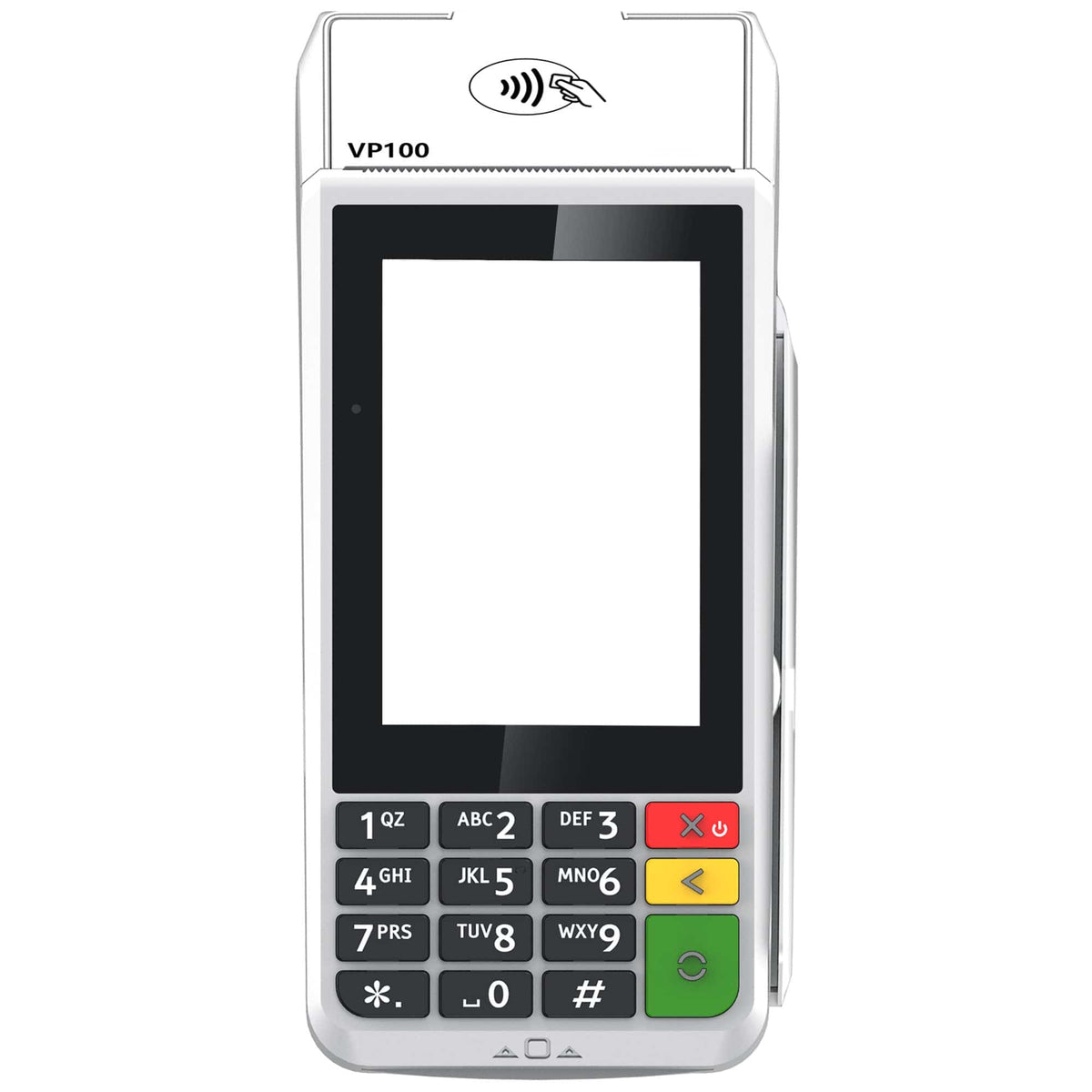 Wi-Fi payment terminal with touchscreen and keypad