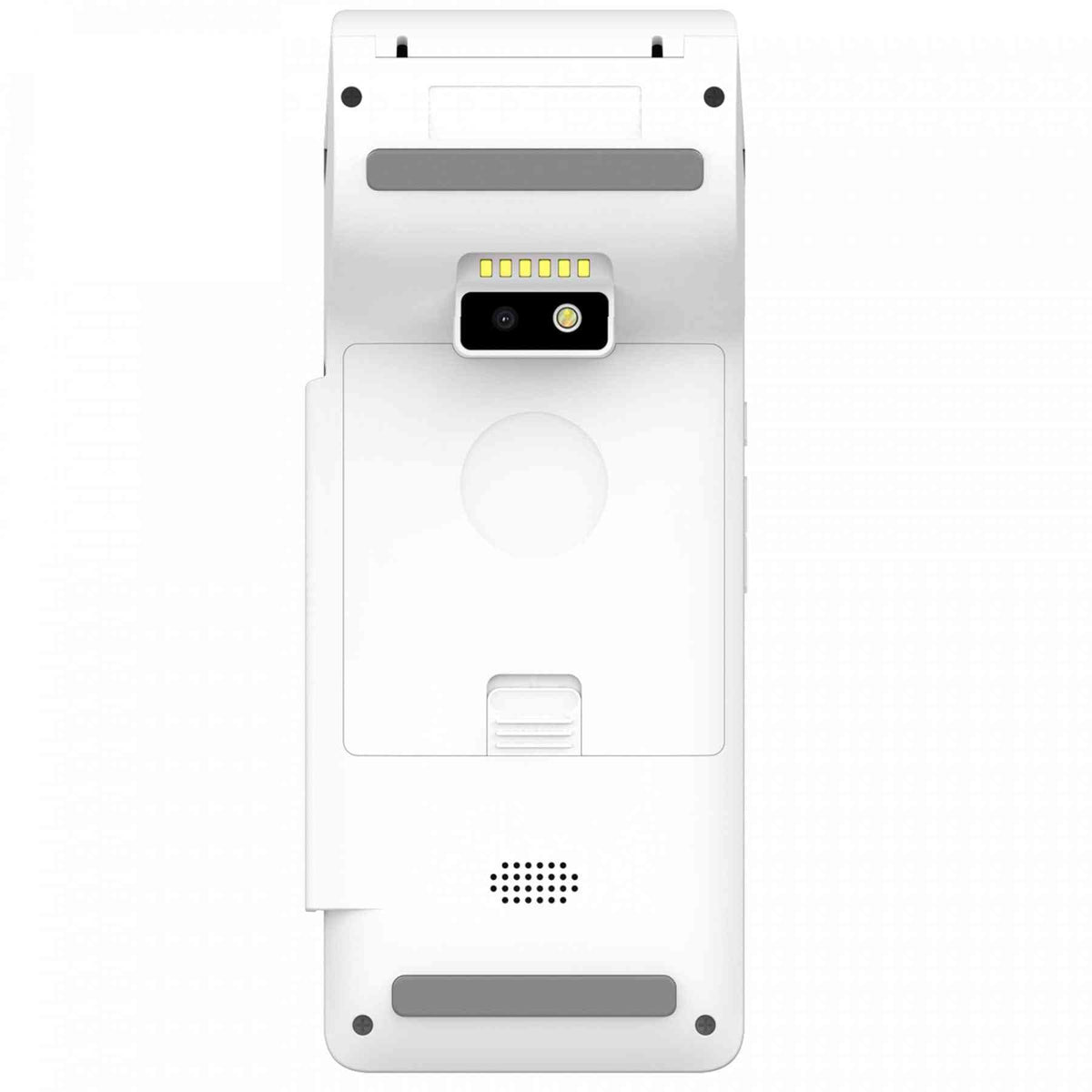 Back view of VP550 wireless payment terminal with camera and sensor