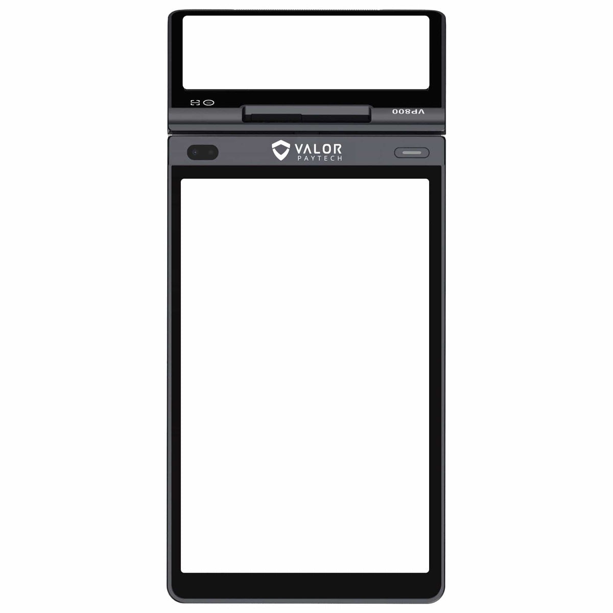 Android POS terminal with dual screens and black frame