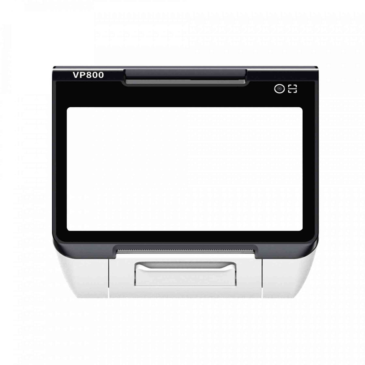 Wireless POS terminal with white and black design