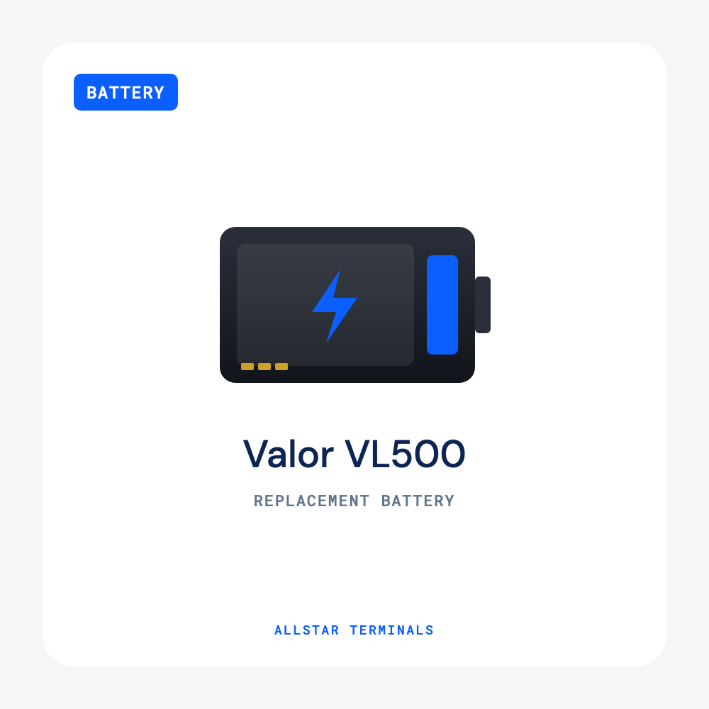 Valor VL500 replacement battery