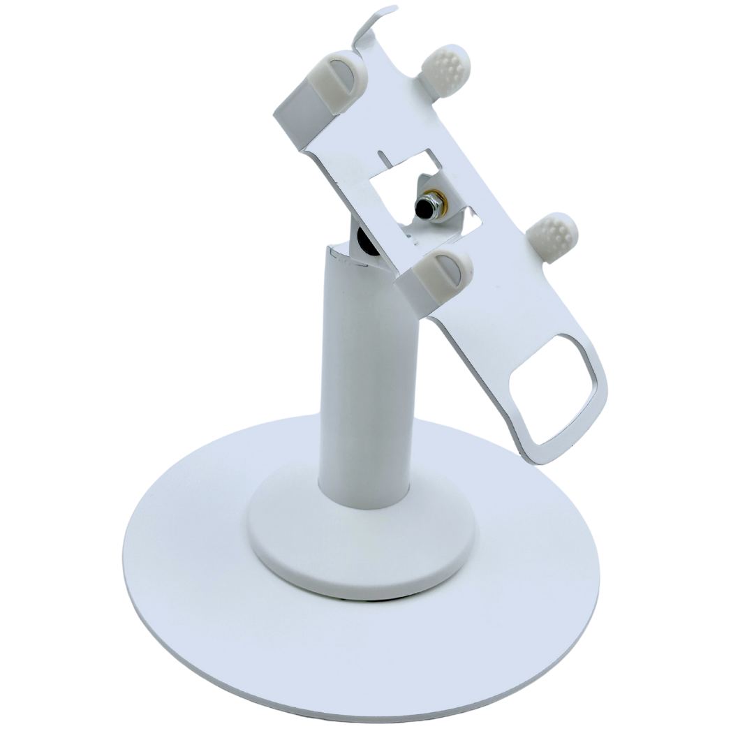 Castles VEGA3000 stand, freestanding swivel & tilt with round plate (white) (fits vega3000 pin pad)