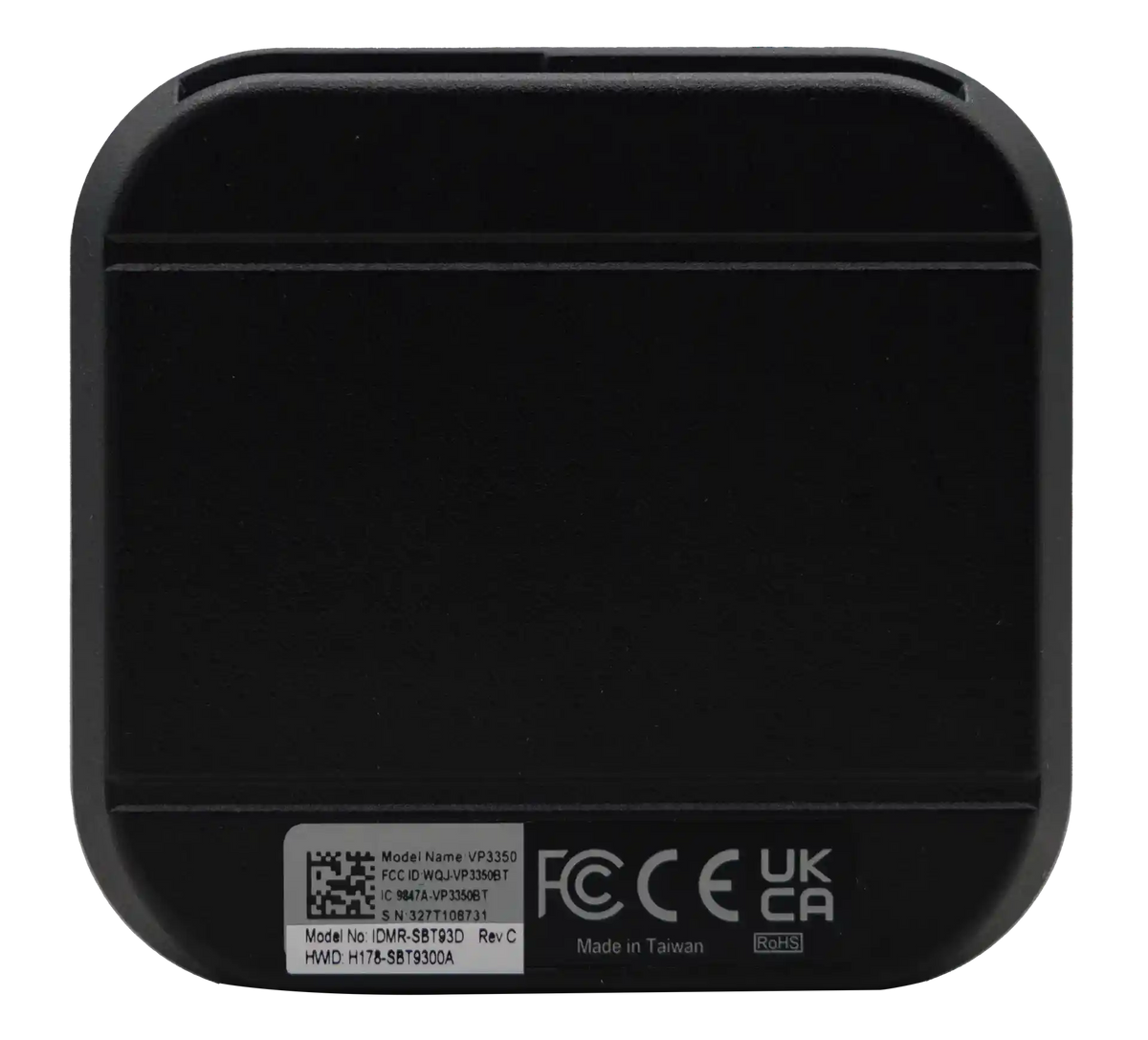 ID TECH VP3350 card reader, back view