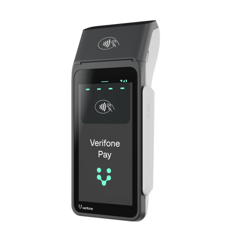 Verifone V660p portable Android payment terminal, front view