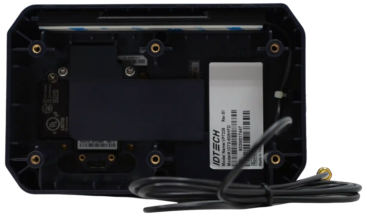 ID TECH VP7225 reader, back view