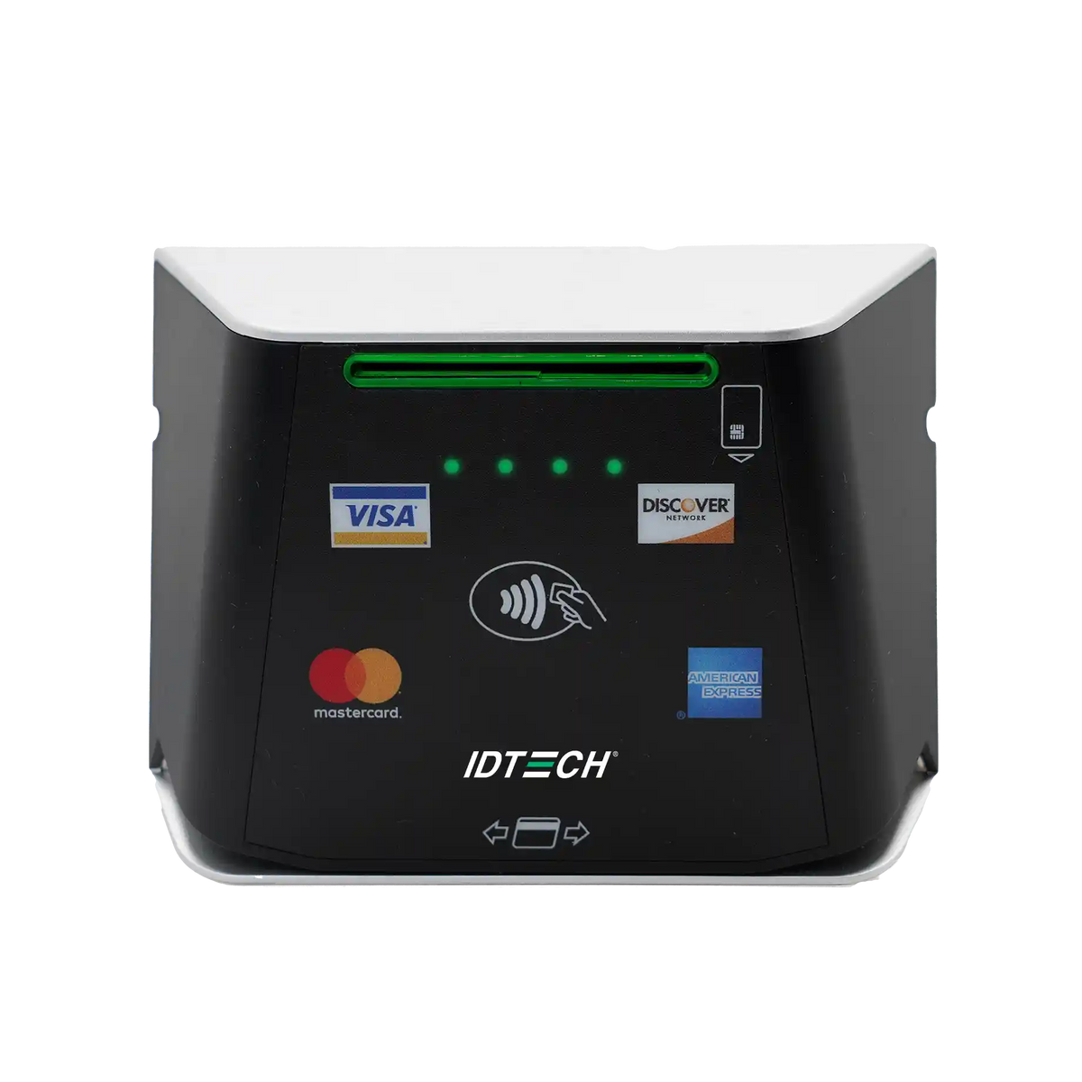ID TECH VP8300 countertop EMV, NFC and magstripe card reader, front view