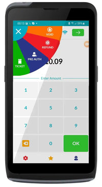 Dejavoo P5 handheld wireless Android BT Wi-Fi 4G terminal with touchscreen display