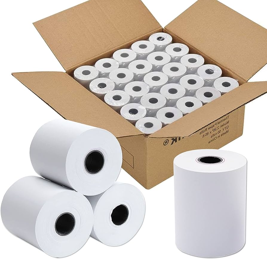 Thermal paper rolls for receipt printing