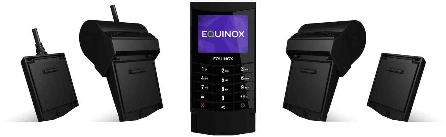 Equinox 6200M Countertop Terminal with BlueTooth and accessories