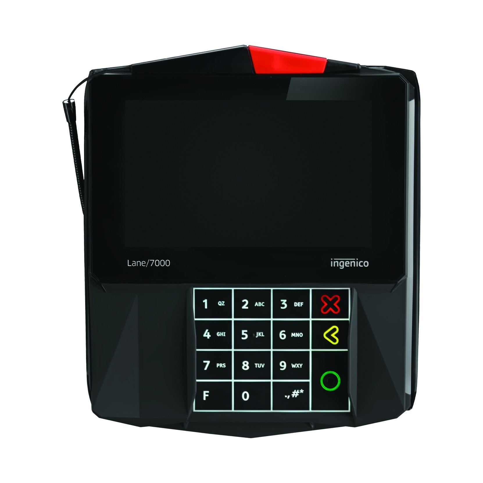 Credit card terminal with keypad and display
