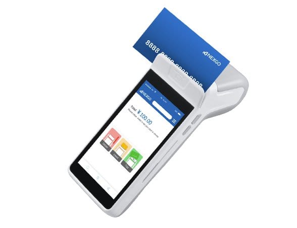 Nexgo N82 payment terminal processing card payments with receipt printer