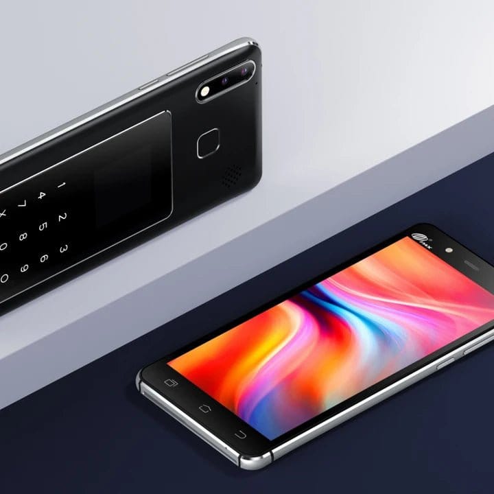 Back of smartphone with camera and fingerprint sensor