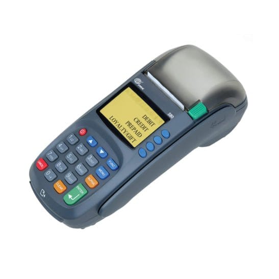 PAX S80 POS terminal with keypad, display, and card reader for secure transactions