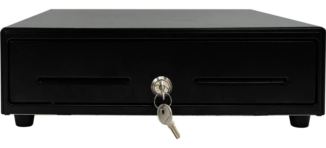 Black cash drawer with key lock