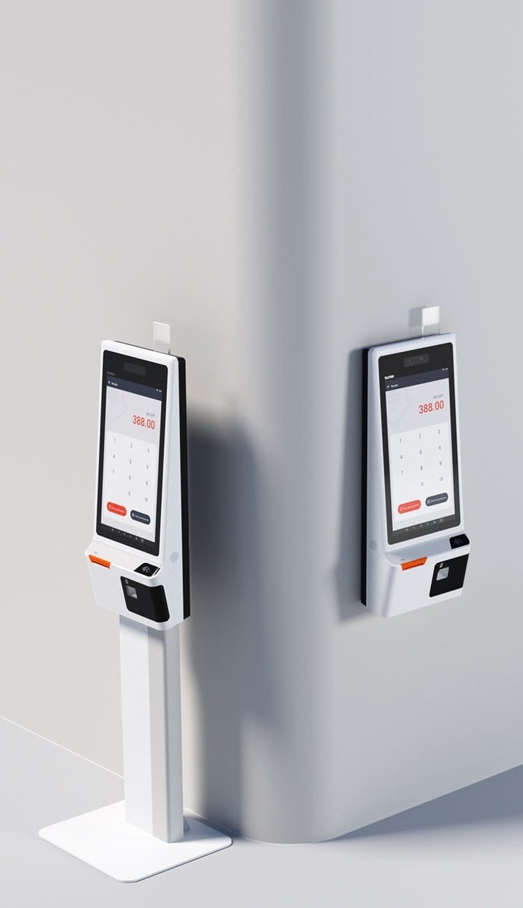 Sunmi K2 kiosk front view white