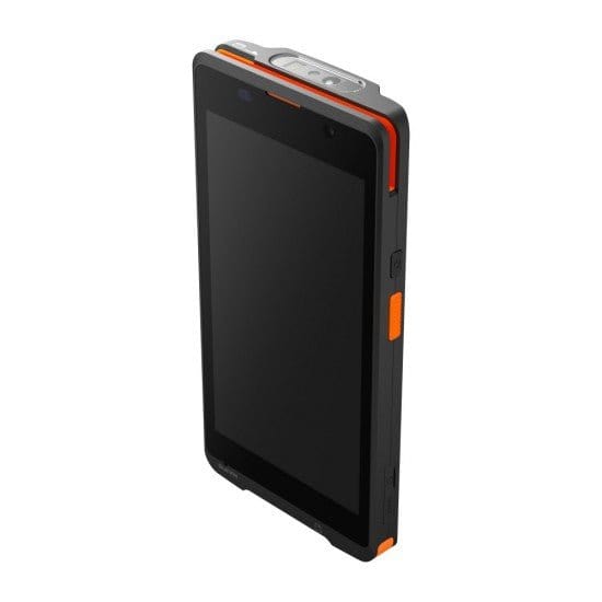 Sunmi P2 Mini Scanner side view with orange accents