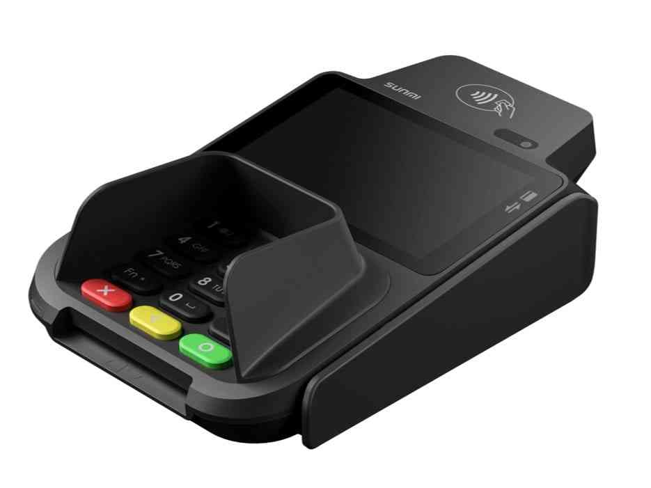 Sunmi P2 SmartPad with touchscreen display and card reader