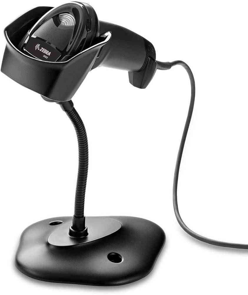 Zebra barcode scanner with stand for high-performance scanning